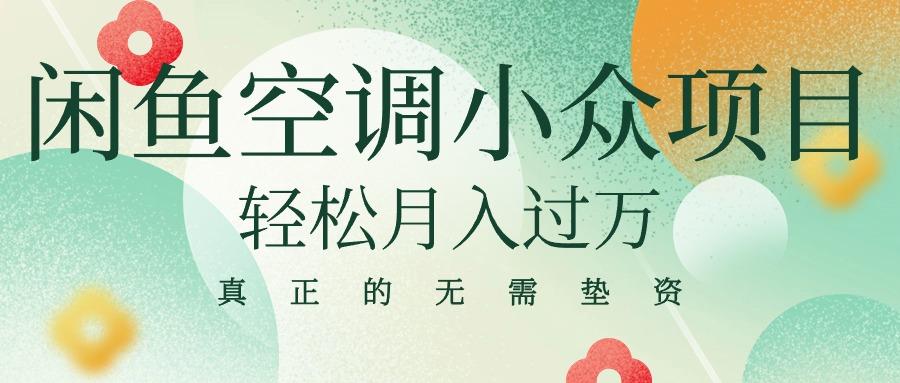 闲鱼卖空调小众项目 轻松月入过万 真正的无需垫资金-源码天堂