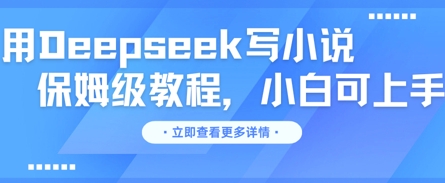 用Deepseek写小说，保姆级教程，小白可实操-源码天堂