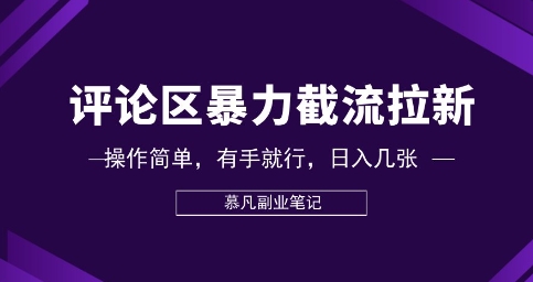 评论区暴力截流拉新：捡钱项目，操作简单，有手就行，日入几张-源码天堂