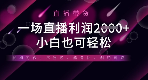 半无人直播带货，一场利润数张，适合所有平台玩法，小白也可轻松-源码天堂