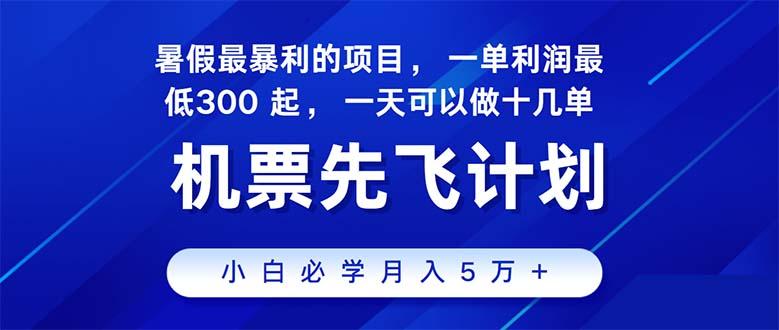 2024暑假最赚钱的项目，暑假来临，正是项目利润高爆发时期。市场很大，…-源码天堂