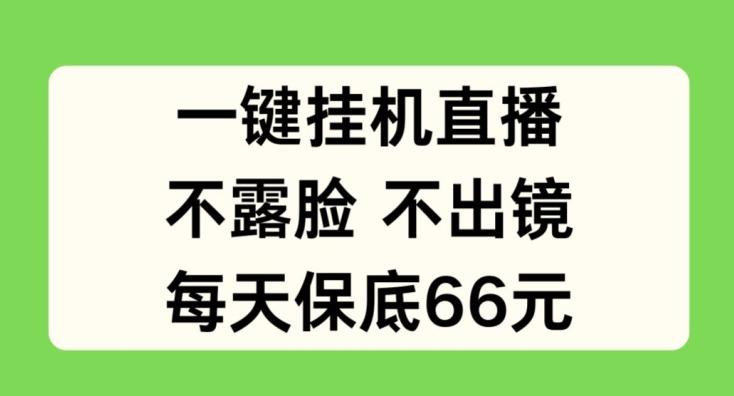 一键挂JI直播，不露脸不出境，每天保底66元【揭秘】-源码天堂