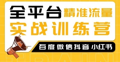 全平台精准流量实战训练营，百度微信抖音小红书SEO引流教程-源码天堂