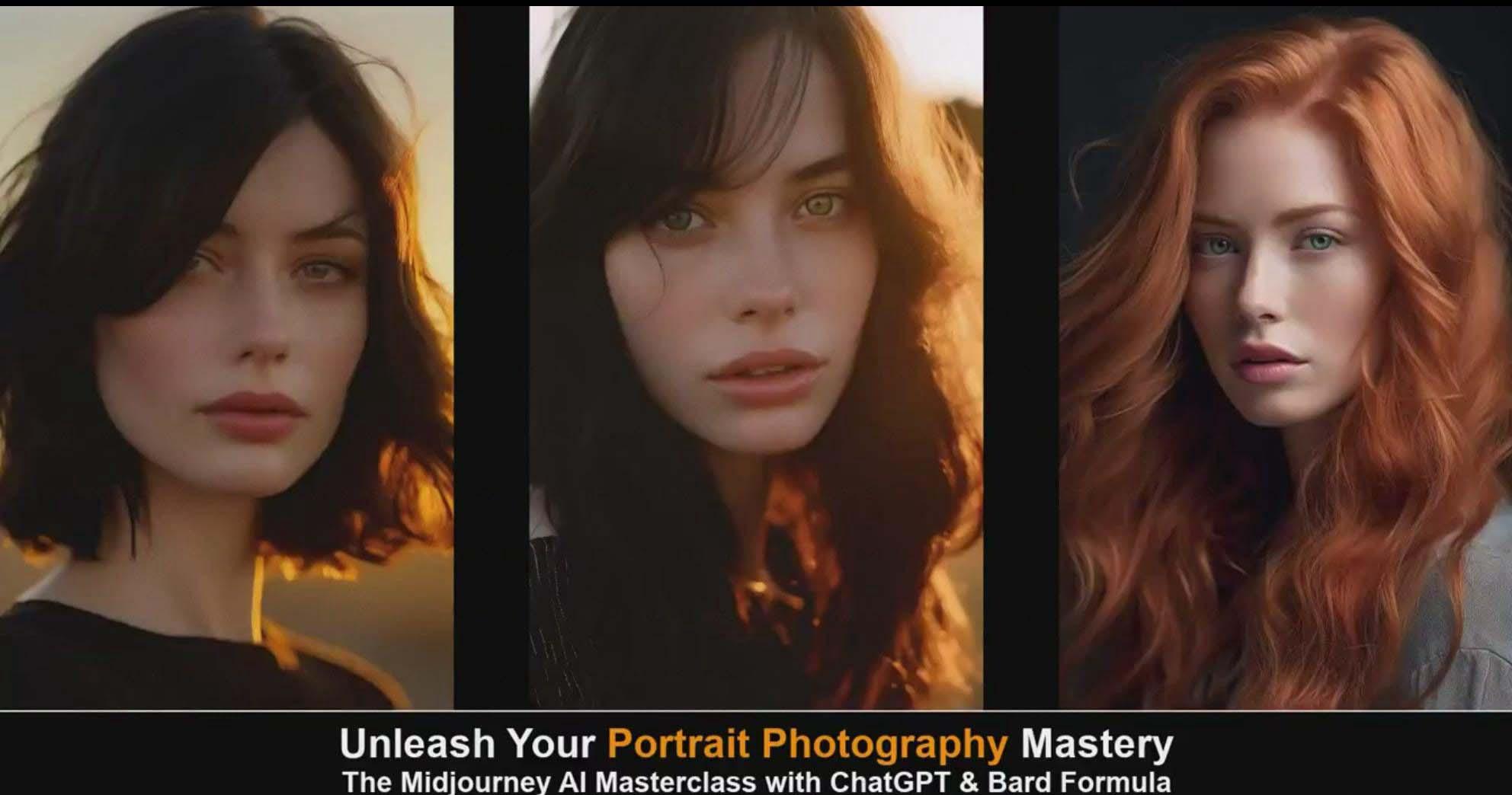图片[3]-(9312期)Midjourney v5 ChatGPT 和 Bard AI人工智能人像摄影大师班-15节-中英字幕-源码天堂