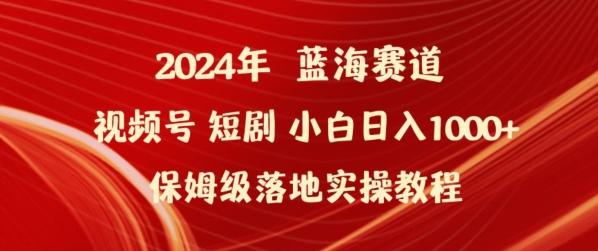 2024年视频号短剧新玩法小白日入1000+保姆级落地实操教程【揭秘】-源码天堂