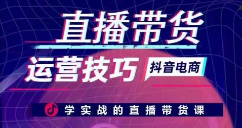 直播带货运营技巧，学实战的直播带货课-源码天堂